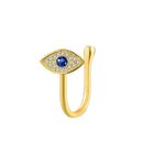 Nazar Nose Stud for Women — Gold-Toned Evil Eye Pin