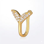 Fairy Tale Nose Pin for Women — Gold-Toned Enchanted Charm Stud