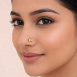 Trendy Nose Pin for Women — Anti-Tarnish Anti-Allergic Gold-Toned Stud