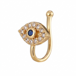 Nazar Nose Stud for Women — Gold-Toned Evil Eye Pin