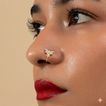 Golden Bee Nose Cuff for Women — Non-Piercing Adjustable Gold-Toned Pin