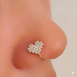 Sweetheart Nose Stud — Minimalist Heart Nose Pin