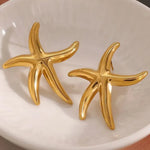 Gold Metal Gold Plated Stylish Adjustable Earrings 6.9 g