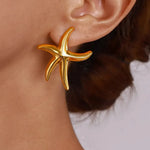 Gold Metal Gold Plated Stylish Adjustable Earrings 6.9 g