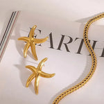 Gold Metal Gold Plated Stylish Adjustable Earrings 6.9 g