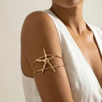 Starfish Upper Arm Cuff Bracelet – Gold-Toned Ocean-Inspired Armlet