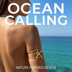 Starfish Upper Arm Cuff Bracelet – Gold-Toned Ocean-Inspired Armlet