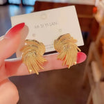 Studs Earrings Gold Plated