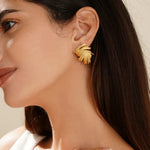 Studs Earrings Gold Plated