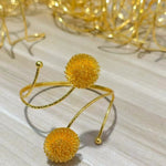 Gold-Toned Sunflower Armlet for Women — Anti Tarnish Upper Arm Cuff