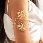 Double Bloom Floral Upper Arm Cuff