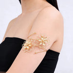 Double Bloom Floral Upper Arm Cuff