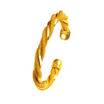Gold-Toned Twisted Mesh Cuff Bangles