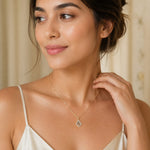 Geometric Diamond Pendant Statement Necklace