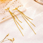 Long Tassel Party Wear Korean Earrings for Women