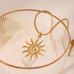 Celestial Sun Spiral Pendant Necklace for Women