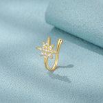 Star-Cut Diamond Zircon Nose Pin