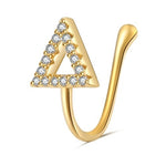 Dainty Triangle Clip-On Nose Pin