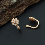 Floral Bloom Zircon Nose Pin