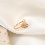 Floral Bloom Zircon Nose Pin