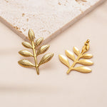 Leaf-Shaped Stud Earrings – 18K Gold Plated Stainless Steel | Anti-Tarnish & Hypoallergenic