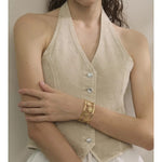 Daisy Garden Wide Cuff Bracelet