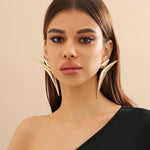 Bold Geometric Gold Stud Earrings