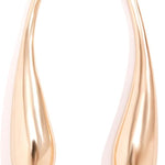 Oversized Gold-Tone Teardrop Drop Earrings