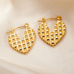 Chunky Chic Heart Hoop Earrings for Women