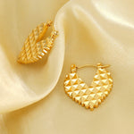 Chunky Chic Heart Hoop Earrings for Women