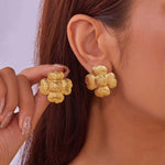 Stainless Steel Flower Earrings for Women