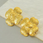 Stainless Steel Flower Earrings for Women
