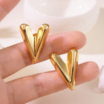 V-Shape Stainless Steel Earrings for Women