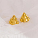 Golden Triangle Stud Earrings – | Anti-Tarnish & Hypoallergenic