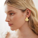Golden Triangle Stud Earrings – | Anti-Tarnish & Hypoallergenic