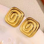 Stainless Steel Swirl Earrings for Women