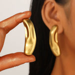 Minimalist Water Drop Geometric Earrings