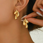 Stainless Steel Teardrop Earrings