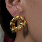 Irregular Gold Stud Earrings