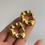 Irregular Gold Stud Earrings