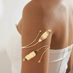 Leaf Wrap Upper Arm Cuff Armlet for Women | Gold-Toned Fashion Jewelry