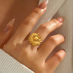 Sunflower Gold Plated Ring