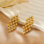 Mesh Chain Gold-Plated Earrings