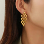 Mesh Chain Gold-Plated Earrings