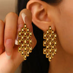 Mesh Chain Gold-Plated Earrings