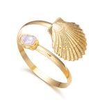 Scallop Shell & Pearl Upper Arm Cuff
