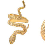 Gold-Toned Snake Ear Stud Set for Women — 3-Piece Earring Stack