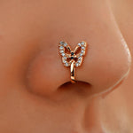 Dainty Butterfly Clip-On Nose Pin