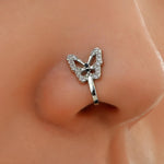 Dainty Butterfly Clip-On Nose Pin