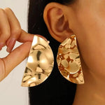 Stainless Steel Half Moon Earrings